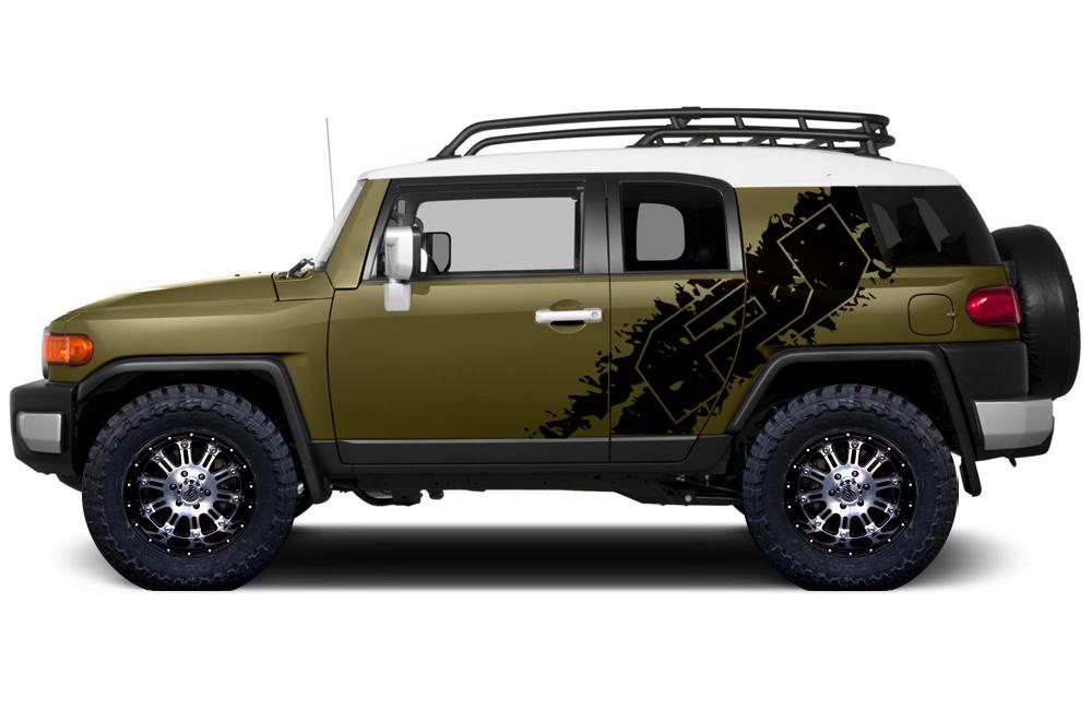 Toyota FJ Cruiser Wrap Kit - Quarter Panel Vinyl - FJ Graphic (2007-2014) - RacerX Customs