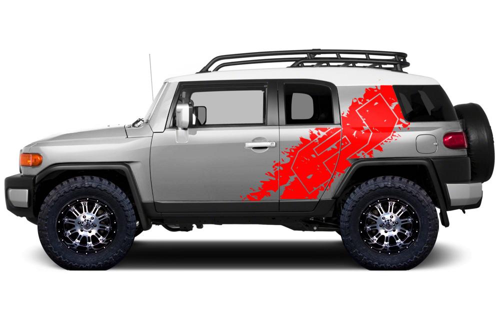 Toyota FJ Cruiser Wrap Kit - Quarter Panel Vinyl - FJ Graphic (2007-2014) - RacerX Customs