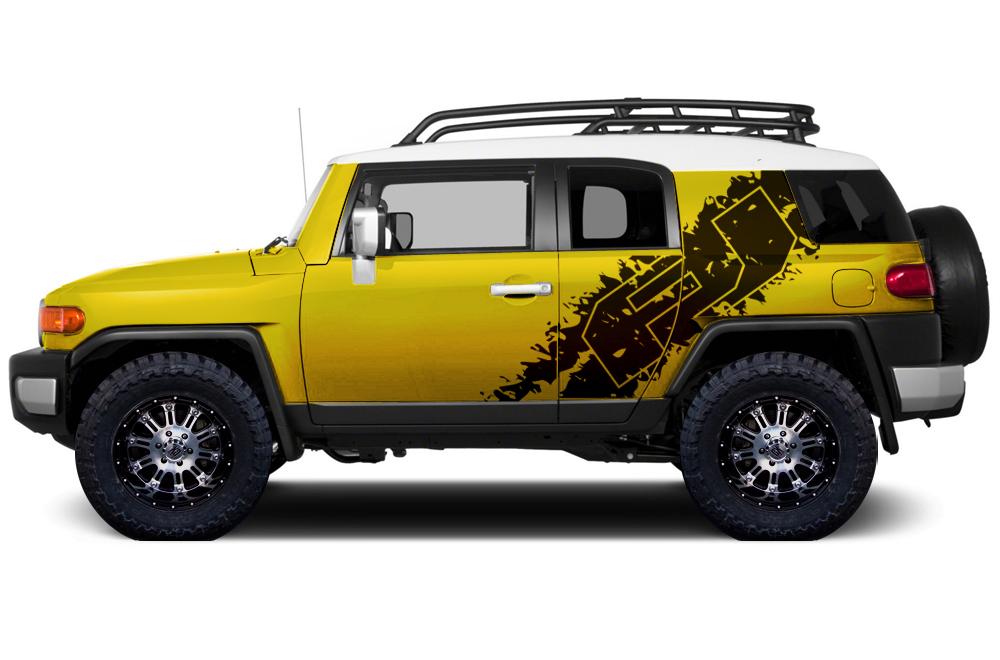 Toyota FJ Cruiser Wrap Kit - Quarter Panel Vinyl - FJ Graphic (2007-2014) - RacerX Customs