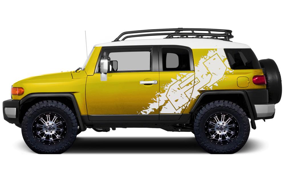 Toyota FJ Cruiser Wrap Kit - Quarter Panel Vinyl - FJ Graphic (2007-2014) - RacerX Customs