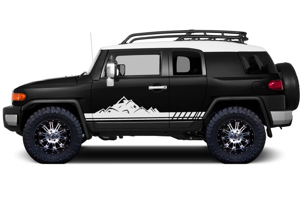 Toyota FJ Cruiser Vinyl Stripe Kit - Mountains (2007-2014) - RacerX Customs
