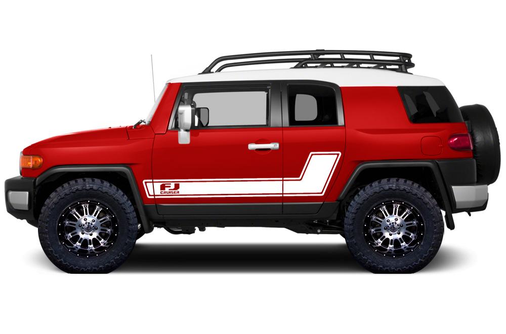 Toyota FJ Cruiser Vinyl Stripe Kit - FJ Stripes (2007-2014) - RacerX Customs