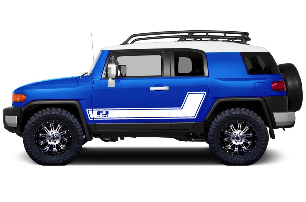 Toyota FJ Cruiser Vinyl Stripe Kit - FJ Stripes (2007-2014) - RacerX Customs