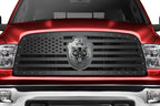 Dodge Ram Steel Grille ('09-'12) American Flag + Badge - RacerX Customs | Auto Graphics, Truck Grilles and Accessories