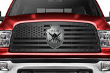 Dodge Ram Steel Grille ('09-'12) American Flag + Badge