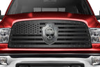 Dodge Ram Steel Grille ('09-'12) American Flag + Badge - RacerX Customs | Auto Graphics, Truck Grilles and Accessories