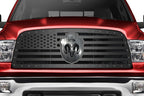 Dodge Ram Steel Grille ('09-'12) American Flag + Badge - RacerX Customs | Auto Graphics, Truck Grilles and Accessories