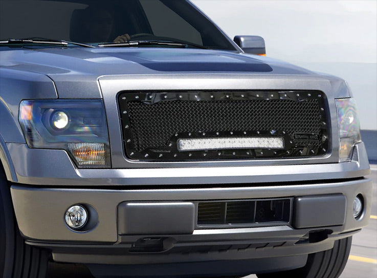 Ford F150 Custom Grille with LED Bar (2013-2014) RC1X - RacerX Customs