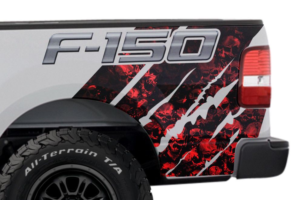 Ford F150 Quarter Panel Graphics-Wrap (2004-2008) SKULLS - RacerX Customs