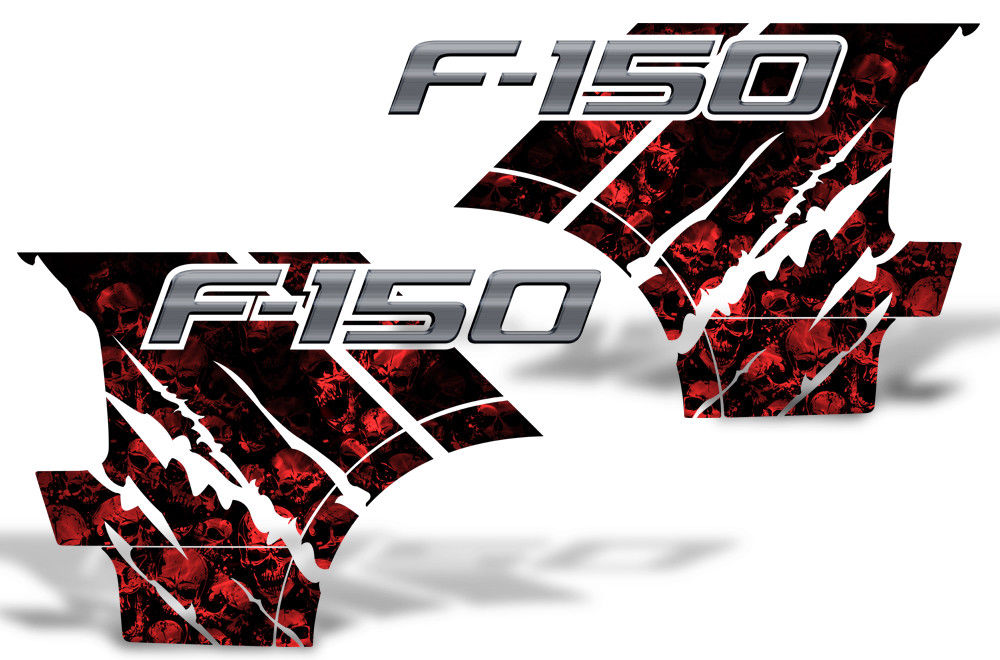 Ford F150 Quarter Panel Graphics-Wrap (2004-2008) SKULLS - RacerX Customs