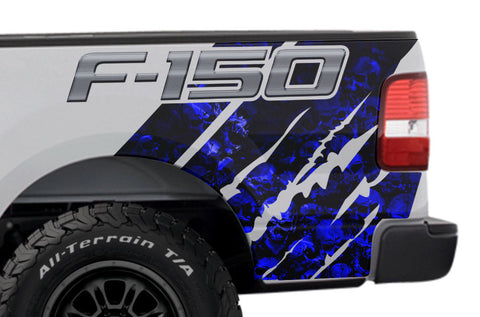 Ford F150 Quarter Panel Graphics-Wrap (2004-2008) SKULLS - RacerX Customs