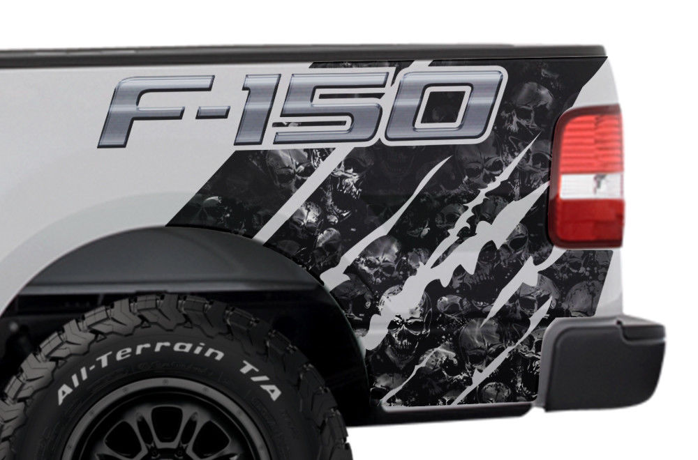 Ford F150 Quarter Panel Graphics-Wrap (2004-2008) SKULLS - RacerX Customs