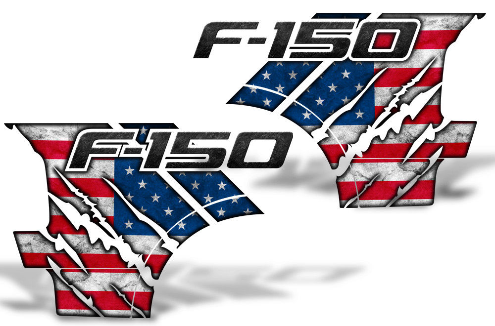 Ford F150 Quarter Panel Graphics-Wrap (2004-2008) AMERICAN FLAG - RacerX Customs