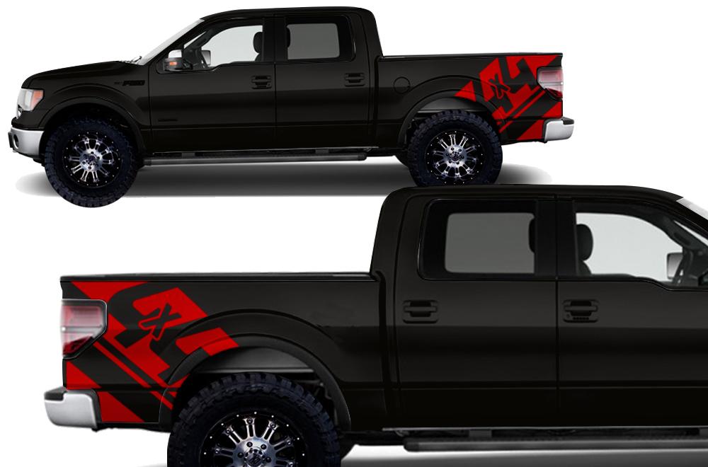 Ford F150 Quarter Panel Vinyl Wrap (2009-2014) 4x4 - RacerX Customs