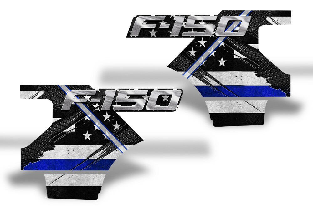 Quarter Panel Graphics for Ford F150 THIN BLUE LINE FLAG RacerX