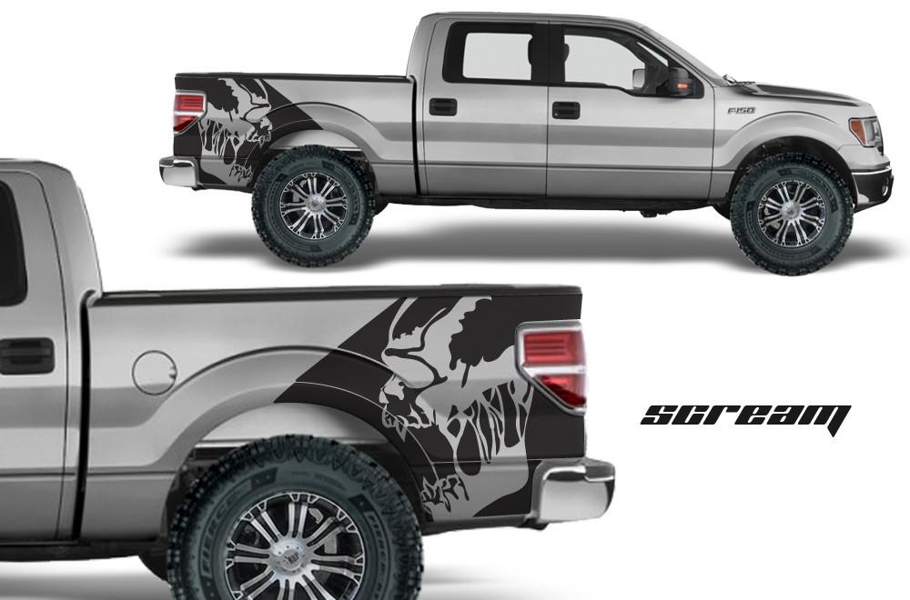 Ford F150 Quarter Panel Vinyl Wrap (2009-2014) Scream - RacerX Customs
