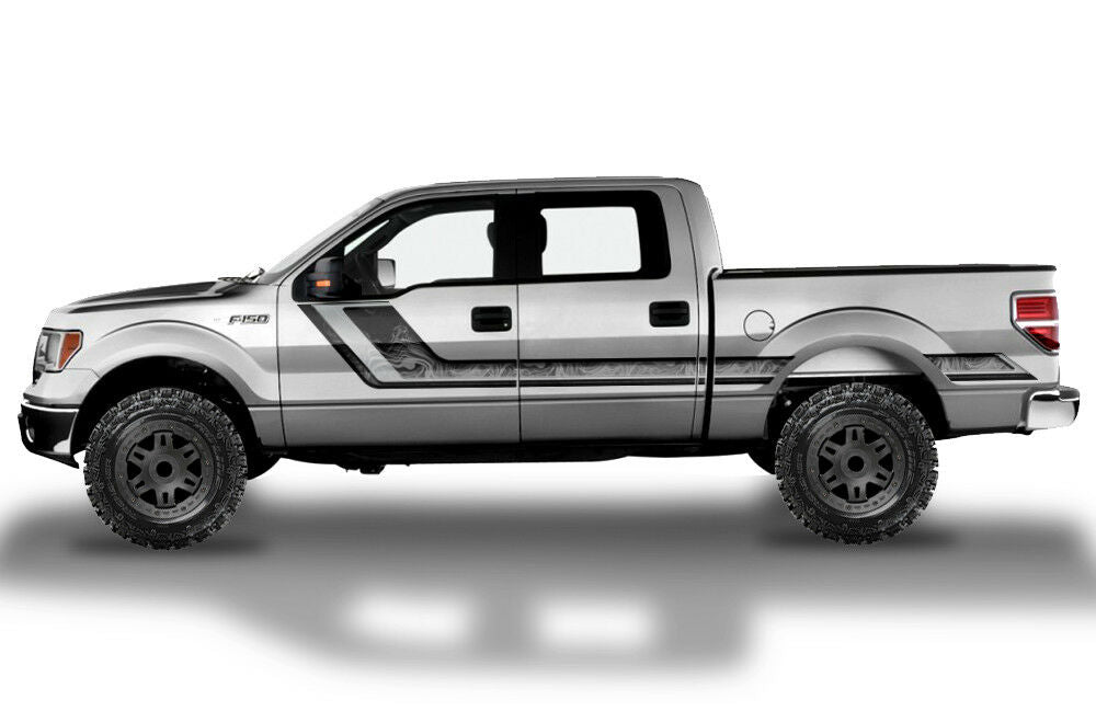 Ford F150 Side Stripe Graphics (2009-2014) SMOKE Grey - RacerX Customs