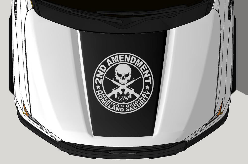 Ford F150 Hood Wrap (2015-2018) Vinyl - 2nd Amendment - RacerX Customs