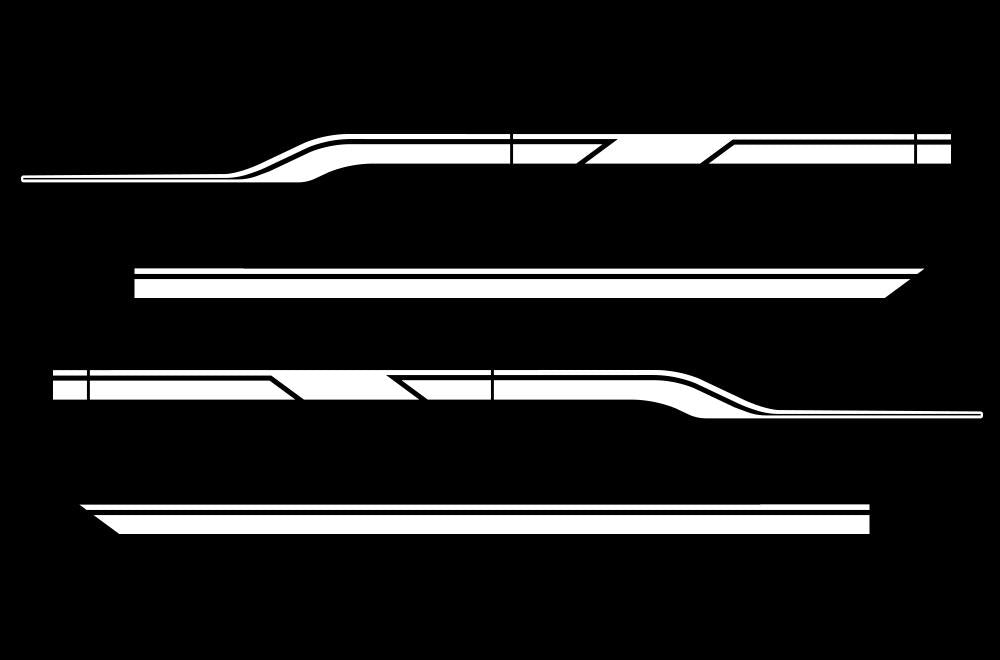 Ford F150 SuperCab 6.5 Vinyl Stripes Wrap (2015-2018) Side Stripes - RacerX Customs