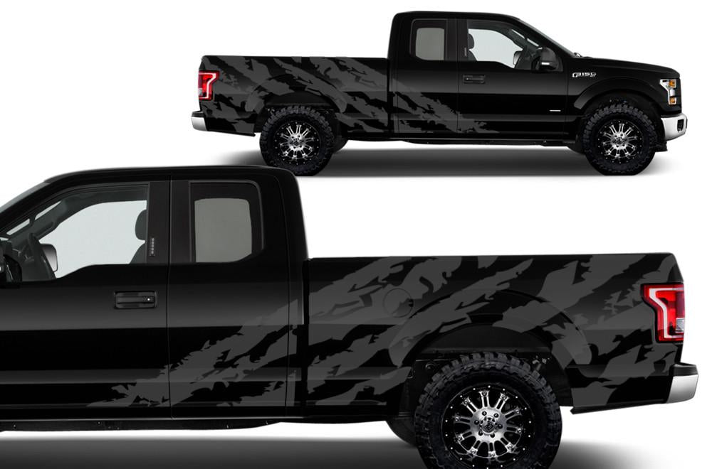 Ford F150 SuperCab 6.5 Wrap (2015-2018) Vinyl - Shred - RacerX Customs