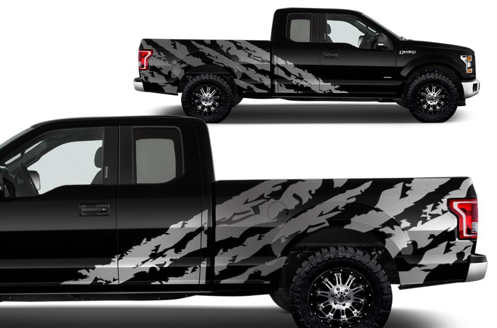 Ford F150 SuperCab 6.5 Wrap (2015-2018) Vinyl - Shred - RacerX Customs