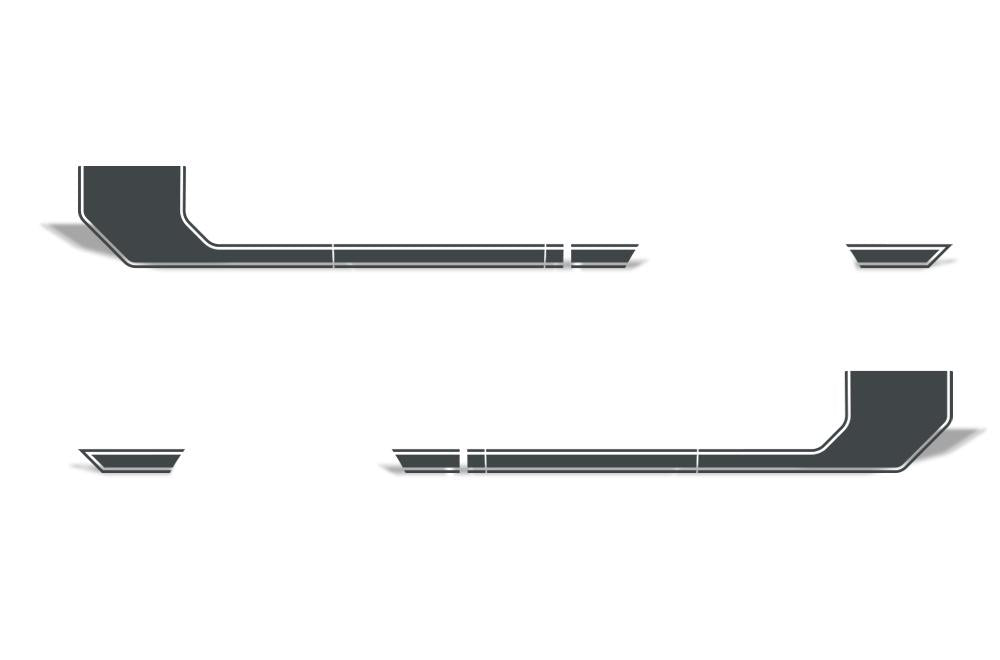 Ford F150 SuperCrew 5.5 Vinyl Stripes (2015-2018) Rally Stripes #1 - RacerX Customs