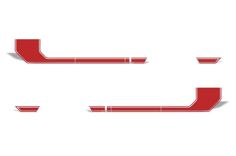 Ford F150 SuperCrew 5.5 Vinyl Stripes (2015-2018) Rally Stripes #1 - RacerX Customs