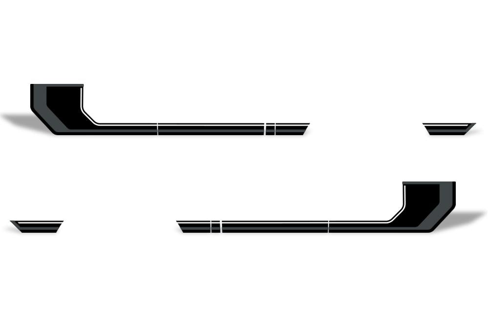 Ford F150 SuperCrew 5.5 Vinyl Stripes (2015-2018) Rally Stripes #2 - RacerX Customs