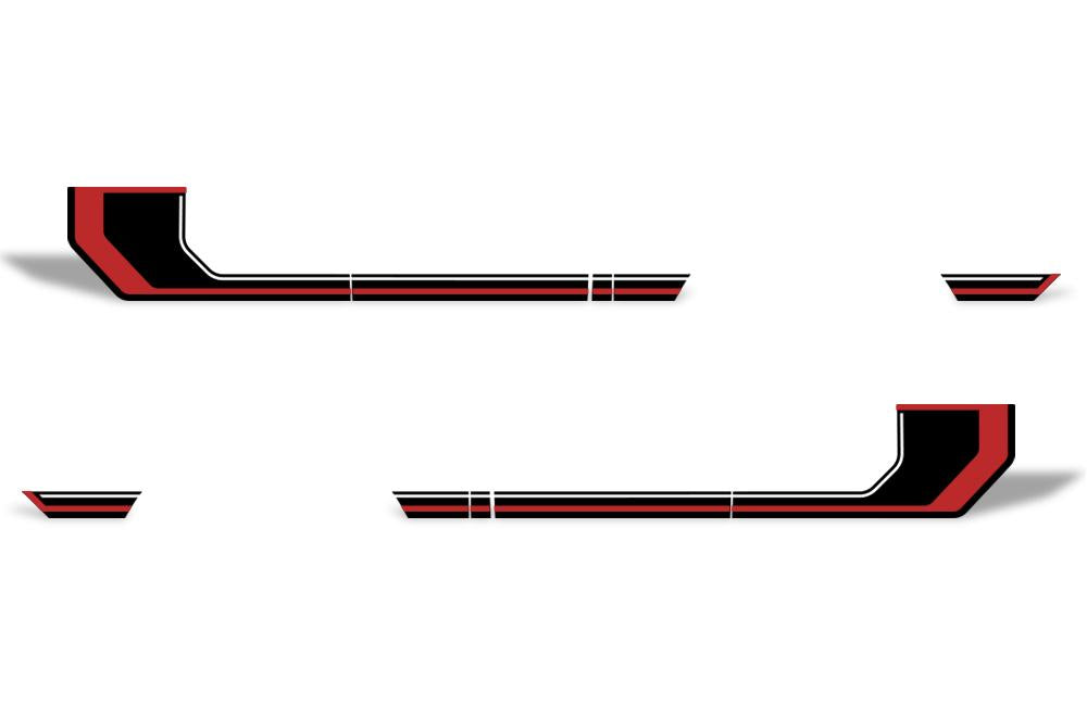 Ford F150 SuperCrew 5.5 Vinyl Stripes (2015-2018) Rally Stripes #2 - RacerX Customs