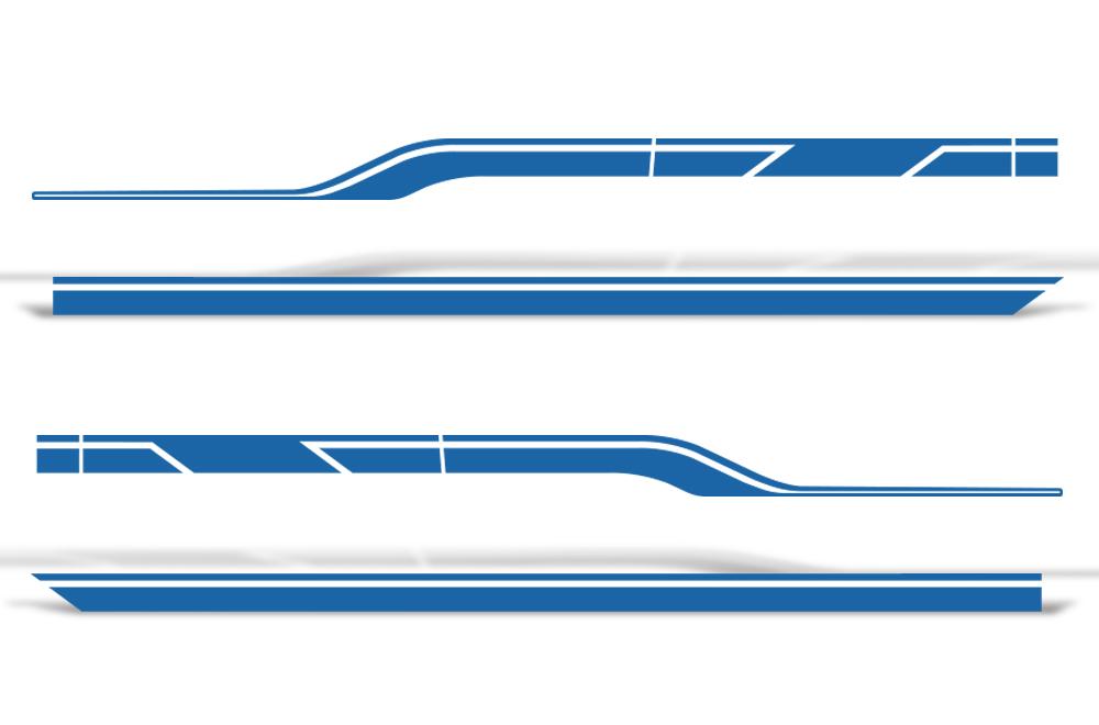 Ford F150 SuperCrew 6.5 Vinyl Stripes Wrap (2015-2018) Side Stripes - RacerX Customs