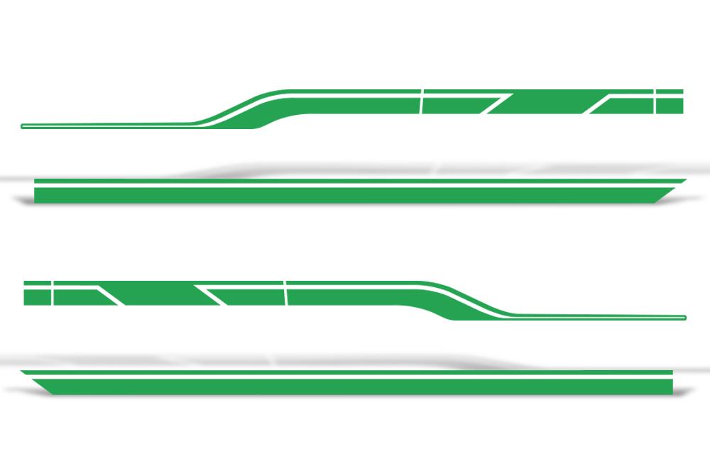 Ford F150 SuperCrew 6.5 Vinyl Stripes Wrap (2015-2018) Side Stripes - RacerX Customs