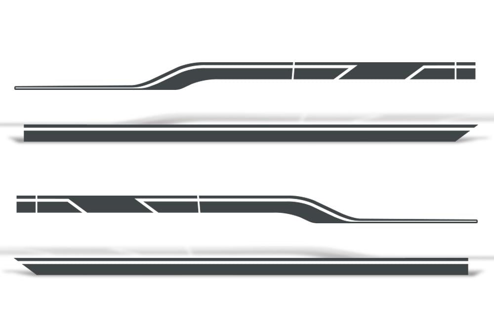 Ford F150 SuperCrew 6.5 Vinyl Stripes Wrap (2015-2018) Side Stripes - RacerX Customs