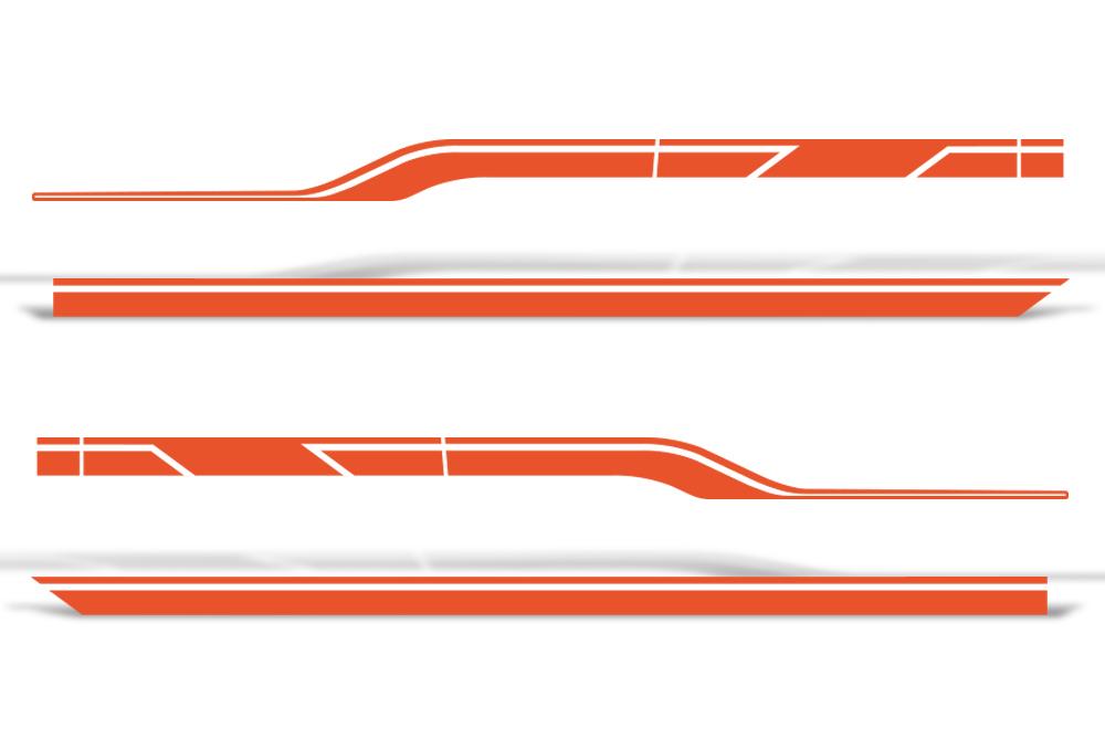 Ford F150 SuperCrew 6.5 Vinyl Stripes Wrap (2015-2018) Side Stripes - RacerX Customs