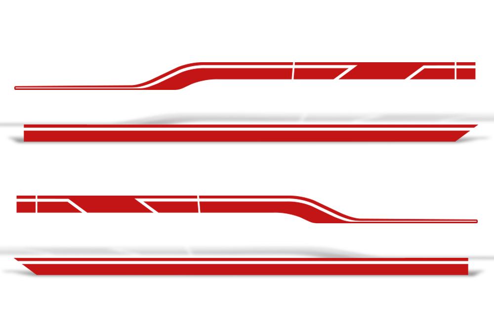 Ford F150 SuperCrew 6.5 Vinyl Stripes Wrap (2015-2018) Side Stripes - RacerX Customs