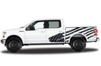 Ford F150 SuperCrew 5.5 Wrap (2015-2018) Vinyl - American Flag - RacerX Customs