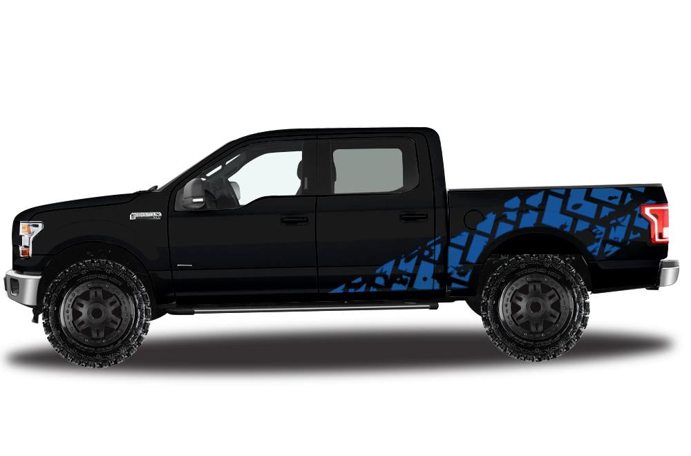Ford F150 SuperCrew 5.5 Wrap (2015-2018) Vinyl - Tracks - RacerX Customs