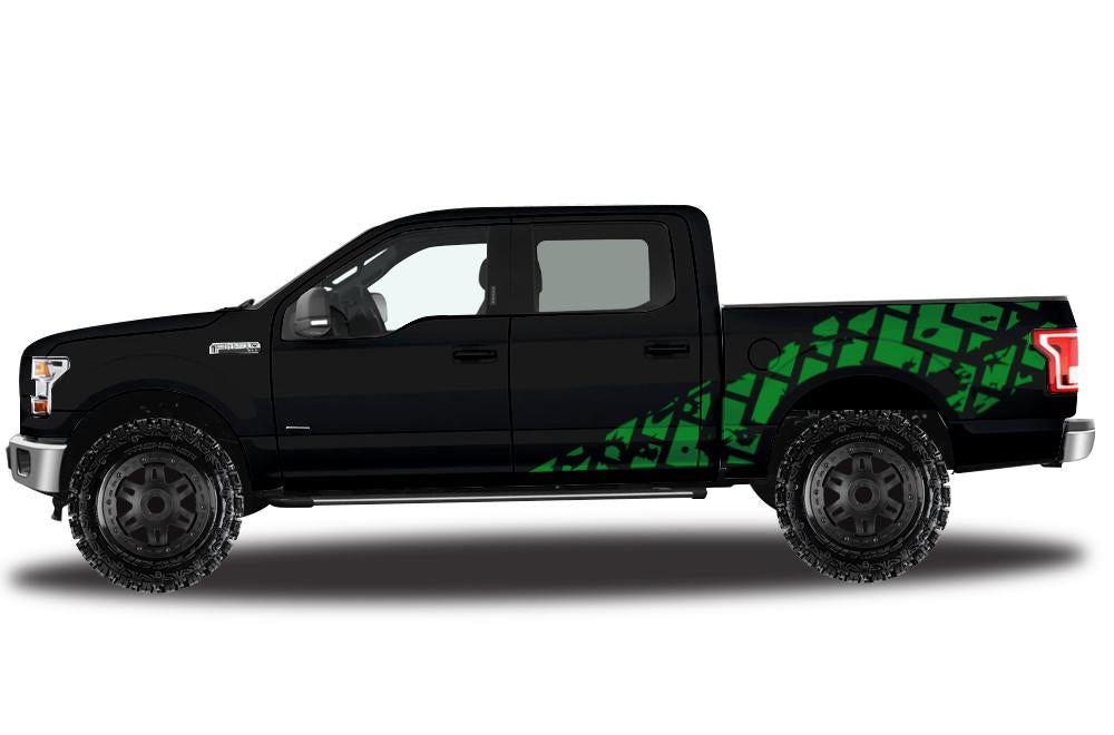 Ford F150 SuperCrew 5.5 Wrap (2015-2018) Vinyl - Tracks - RacerX Customs