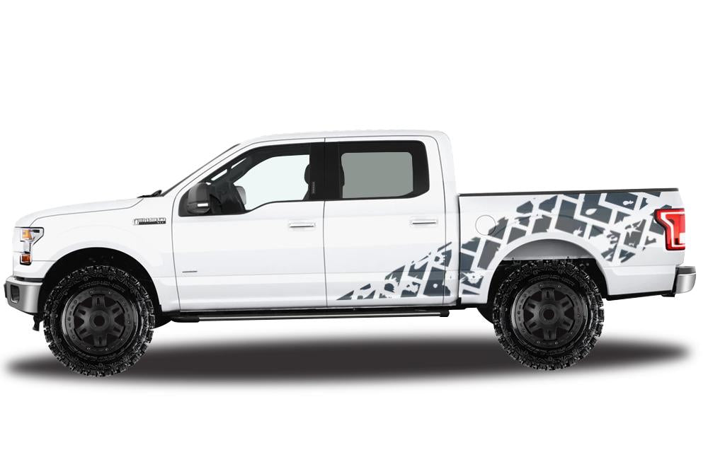 Ford F150 SuperCrew 5.5 Wrap (2015-2018) Vinyl - Tracks - RacerX Customs