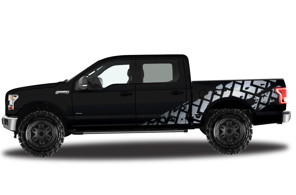 Ford F150 SuperCrew 5.5 Wrap (2015-2018) Vinyl - Tracks - RacerX Customs