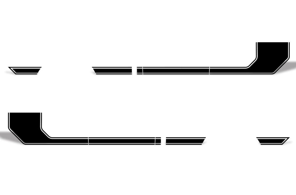 Ford F150 SuperCrew 6.5 Vinyl Stripes (2015-2018) Rally Stripes #1 - RacerX Customs