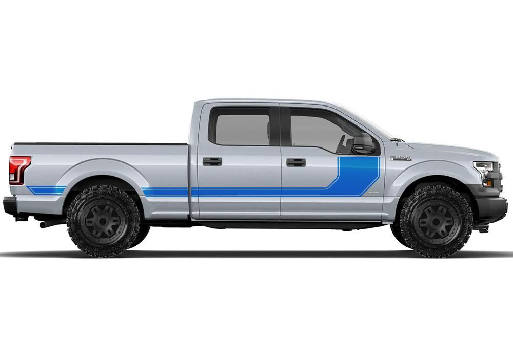 Ford F150 SuperCrew 6.5 Vinyl Stripes (2015-2018) Rally Stripes #1 - RacerX Customs