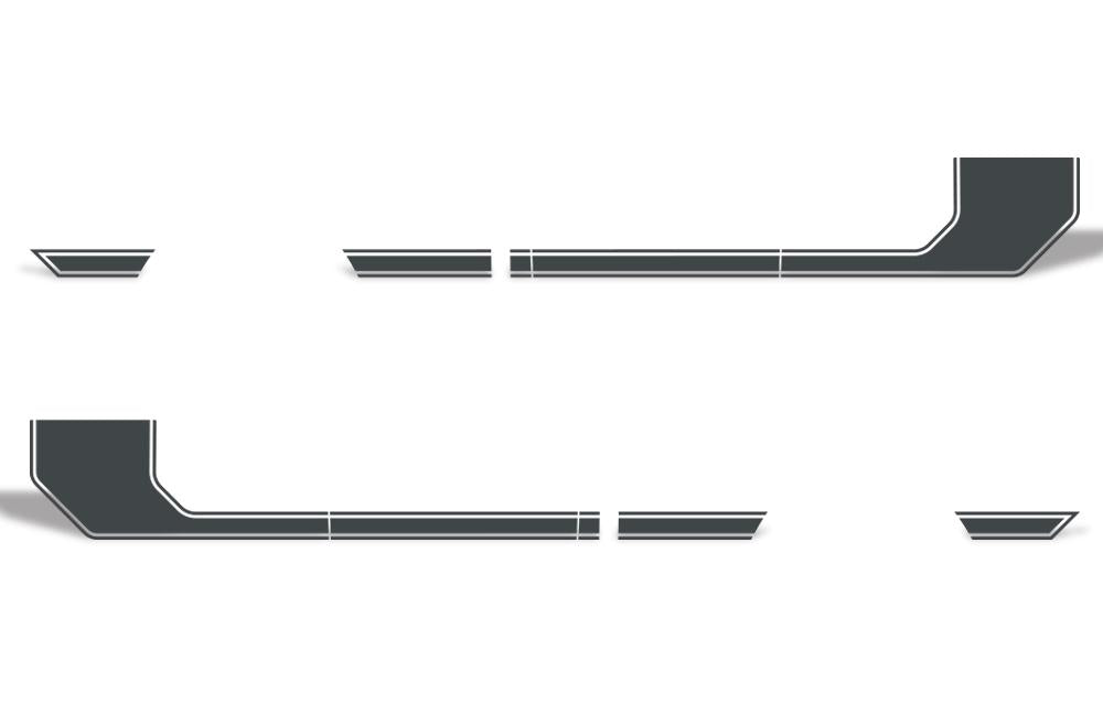Ford F150 SuperCrew 6.5 Vinyl Stripes (2015-2018) Rally Stripes #1 - RacerX Customs