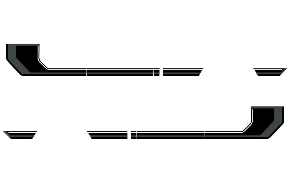 Ford F150 SuperCrew 6.5 Vinyl Stripes (2015-2018) Rally Stripes #2 - RacerX Customs