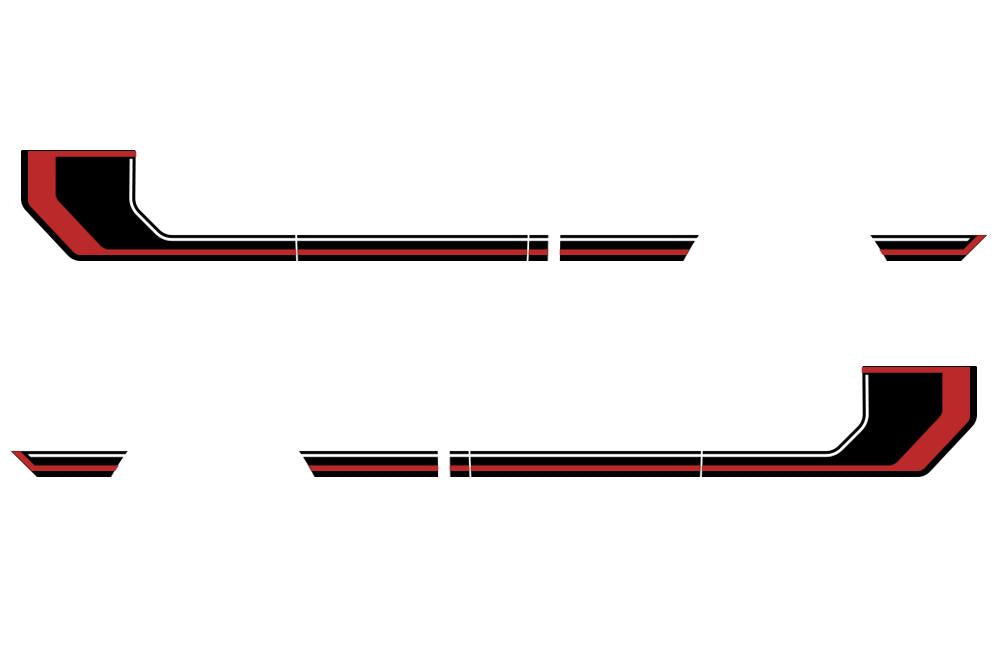 Ford F150 SuperCrew 6.5 Vinyl Stripes (2015-2018) Rally Stripes #2 - RacerX Customs