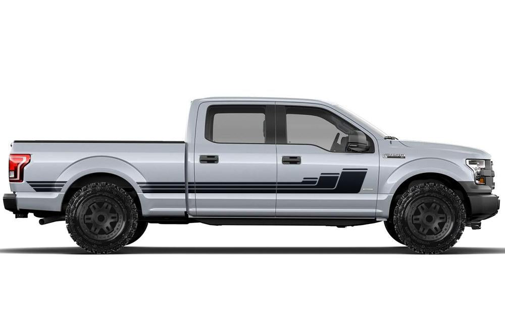 Ford F150 SuperCrew 6.5 Vinyl Stripes (2015-2018) Rally Stripes #3 - RacerX Customs