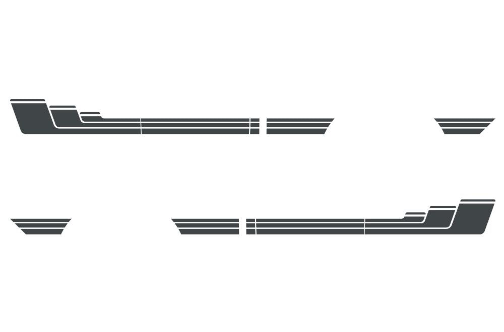 Ford F150 SuperCrew 6.5 Vinyl Stripes (2015-2018) Rally Stripes #3 - RacerX Customs