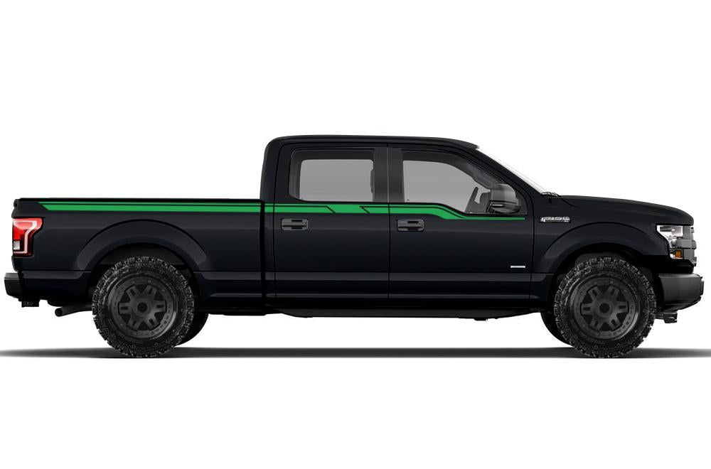 Ford F150 SuperCrew 6.5 Vinyl Stripes Wrap (2015-2018) Side Stripes - RacerX Customs