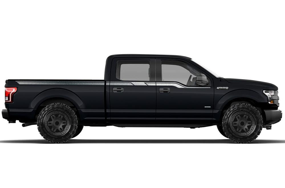 Ford F150 SuperCrew 6.5 Vinyl Stripes Wrap (2015-2018) Side Stripes - RacerX Customs