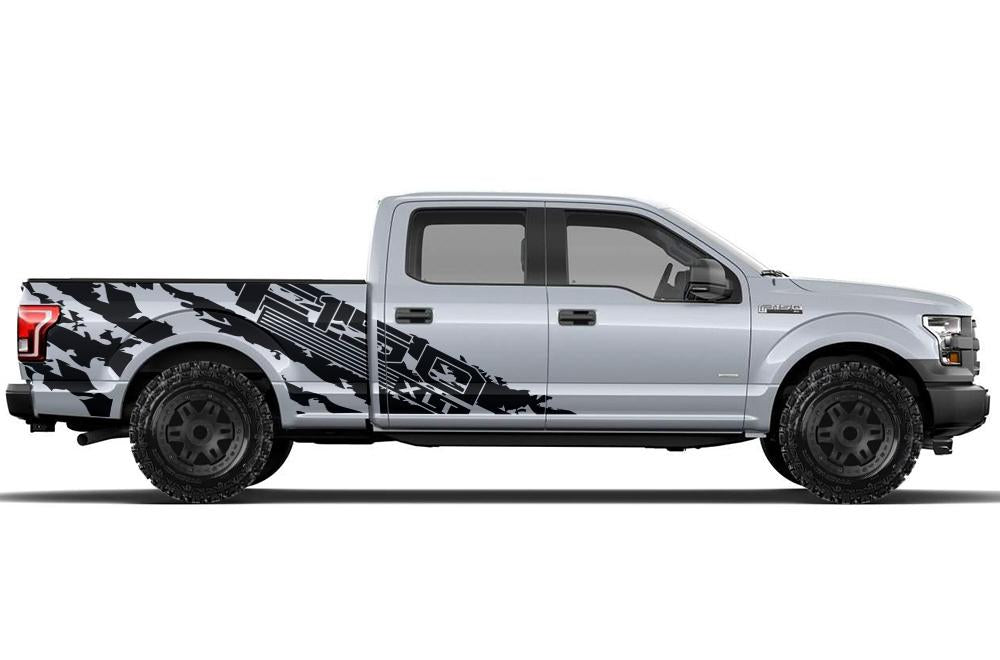 Ford F150 SuperCrew 6.5 Wrap (2015-2018) Vinyl - Shred - RacerX Customs