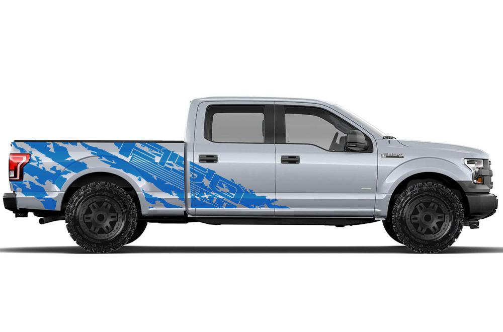 Ford F150 SuperCrew 6.5 Wrap (2015-2018) Vinyl - Shred - RacerX Customs